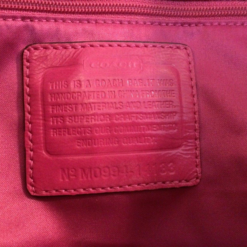 COACH 14133 Raspberry Tote Purse Handbag - Picture 6 of 8